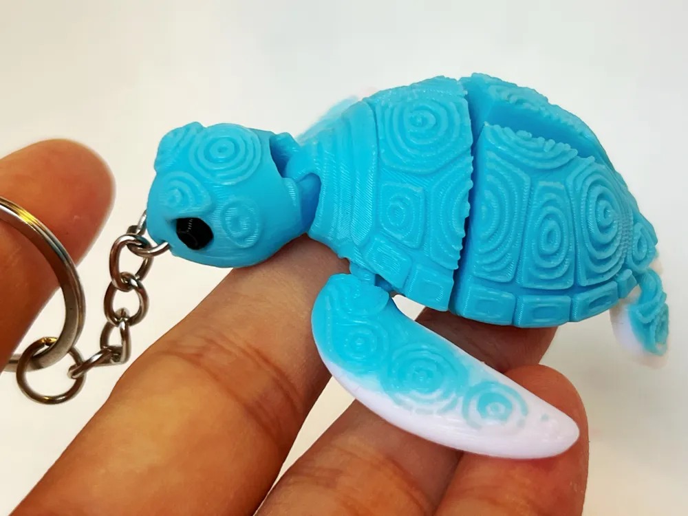 جاکلیدی لاک‌پشت مفصلی | Flexi Turtle Keychain